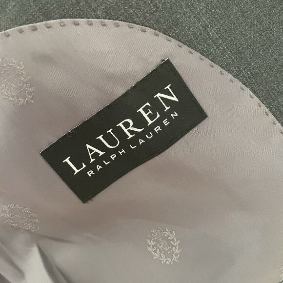 Lauren Ralph Lauren Men’s Blazer 40S Wool Blend Gray Sport Coat Suit Jacket - Picture 9 of 11